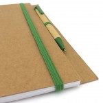 Ring notitieboekje met logo kleur groen vierde weergave