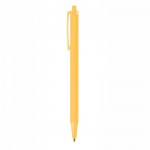 Bdrukte pen van BIC® met blauwe inkt kleur geel