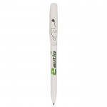 Elegante bedrukte pen van het merk BIC® kleur wit tweede weergave