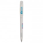 Moderne, bedrukte pennen van het merk BIC® kleur wit eerste weergave
