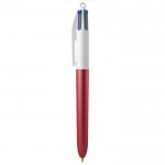 Moderne BIC® bedrukte pen met 6 inktkleuren kleur rood