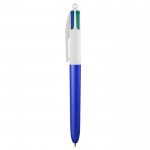 Moderne BIC® bedrukte pen met 6 inktkleuren kleur blauw