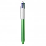 Moderne BIC® bedrukte pen met 6 inktkleuren kleur groen