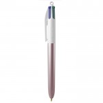 Moderne BIC® bedrukte pen met 6 inktkleuren kleur lila