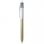 Moderne BIC® bedrukte pen met 6 inktkleuren kleur goud