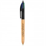 Klassieke BIC® promotie pen met 4 inktkleuren kleur zwart eerste weergave