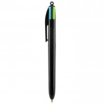 Klassieke BIC® bedrukte pen met 4 inktkleuren kleur zwart