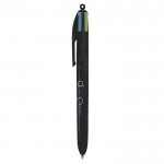 Klassieke BIC® bedrukte pen met 4 inktkleuren kleur zwart tweede weergave