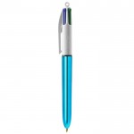 BIC® reclame pen met 4 metallic inktkleuren kleur paars