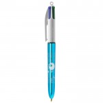 BIC® reclame pen met 4 metallic inktkleuren kleur paars eerste weergave