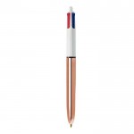 BIC® reclame pen met 4 metallic inktkleuren kleur roze