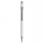 Metallic bedrukte pen met logo van BIC® kleur wit