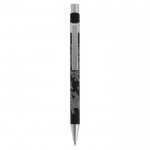 Metallic bedrukte pen met logo van BIC® kleur zwart eerste weergave