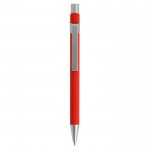 Metallic bedrukte pen met logo van BIC® kleur rood