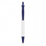 Elegante bedrukte pen met logo van BIC® kleur marineblauw