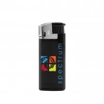 Populaire elektronische BIC®-aansteker met logo kleur zwart eerste weergave