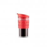 BPA-vrije dubbelwandige meeneembeker kleur rood