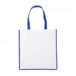 Non-woven tas met bijpassende handvatten 80 g/m2 kleur blauw eerste weergave