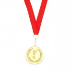 Metalen medaille met olympisch motief kleur goud