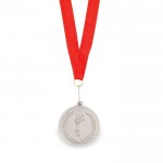 Metalen medaille met olympisch motief kleur zilver
