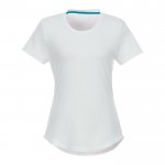 Gerecyclede T-shirts met logo, 160 g/m2 in de kleur wit