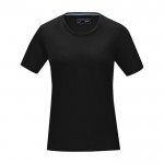 Katoenen dames T-shirt GOTS 160 g/m2 Elevate NXT kleur zwart tweede weergave voorkant