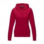 Vrouwen GOTS biokatoenen sweatshirt 280 g/m2 Elevate NXT kleur rood tweede weergave voorkant