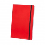 Notitieboekjes met glimmende, kartonnen kaft kleur rood