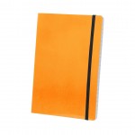 Notitieboekjes met glimmende, kartonnen kaft kleur oranje