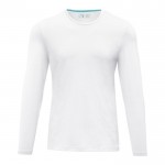 Bedrukte eco shirts met lange mouwen in de kleur wit