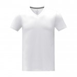 Katoenen heren-T-shirt met V-hals 160 g/m2 Elevate Life kleur wit tweede weergave voorkant