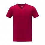 Katoenen heren-T-shirt met V-hals 160 g/m2 Elevate Life kleur rood tweede weergave voorkant