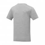 Katoenen heren-T-shirt met V-hals 160 g/m2 Elevate Life kleur grijs derde weergave achterkant