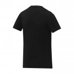 Katoenen dames-T-shirt met V-hals 160 g/m2 Elevate Life kleur zwart derde weergave achterkant