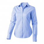 Katoenen dames blouse met opdruk, 142 g/m2 in de kleur lichtblauw