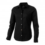 Katoenen dames blouse met opdruk, 142 g/m2 in de kleur zwart