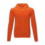 Katoenen heren hoodie 240 g/m2 Elevate Essentials kleur oranje tweede weergave voorkant