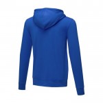 Katoenen heren hoodie 240 g/m2 Elevate Essentials kleur blauw derde weergave achterkant