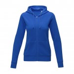 Dames sweatshirt met capuchon 240 g/m2 Elevate Essentials kleur blauw tweede weergave voorkant