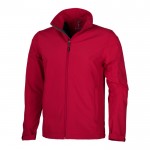 Softshell jassen bedrukt met logo, 400 g/m2 in de kleur rood