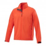 Softshell jassen bedrukt met logo, 400 g/m2 in de kleur oranje