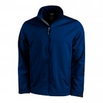 Softshell jassen bedrukt met logo, 400 g/m2 in de kleur marineblauw