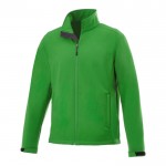 Softshell jassen bedrukt met logo, 400 g/m2 in de kleur groen