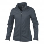 Ademende polyester jas met logo, 270 g/m2 in de kleur donkergrijs