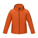 Heren polyester jas met logo 250 g/m2 Elevate Essentials kleur oranje tweede weergave voorkant