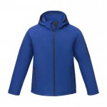 Heren polyester jas met logo 250 g/m2 Elevate Essentials kleur blauw tweede weergave voorkant