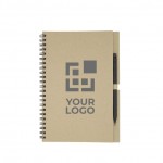 Eco notitieboekjes personaliseren (incl. pen) weergave met jouw bedrukking