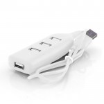 USB-hub met minimalistisch ontwerp kleur wit derde weergave