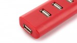 USB-hub met minimalistisch ontwerp kleur rood derde weergave