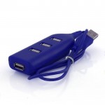 USB-hub met minimalistisch ontwerp kleur blauw eerste weergave